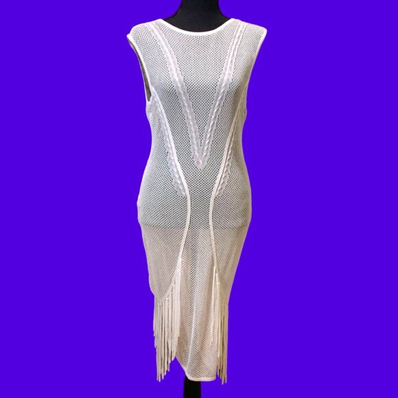 GUESS Crochet Cover Up Midi Dress - Picture 1 of 8